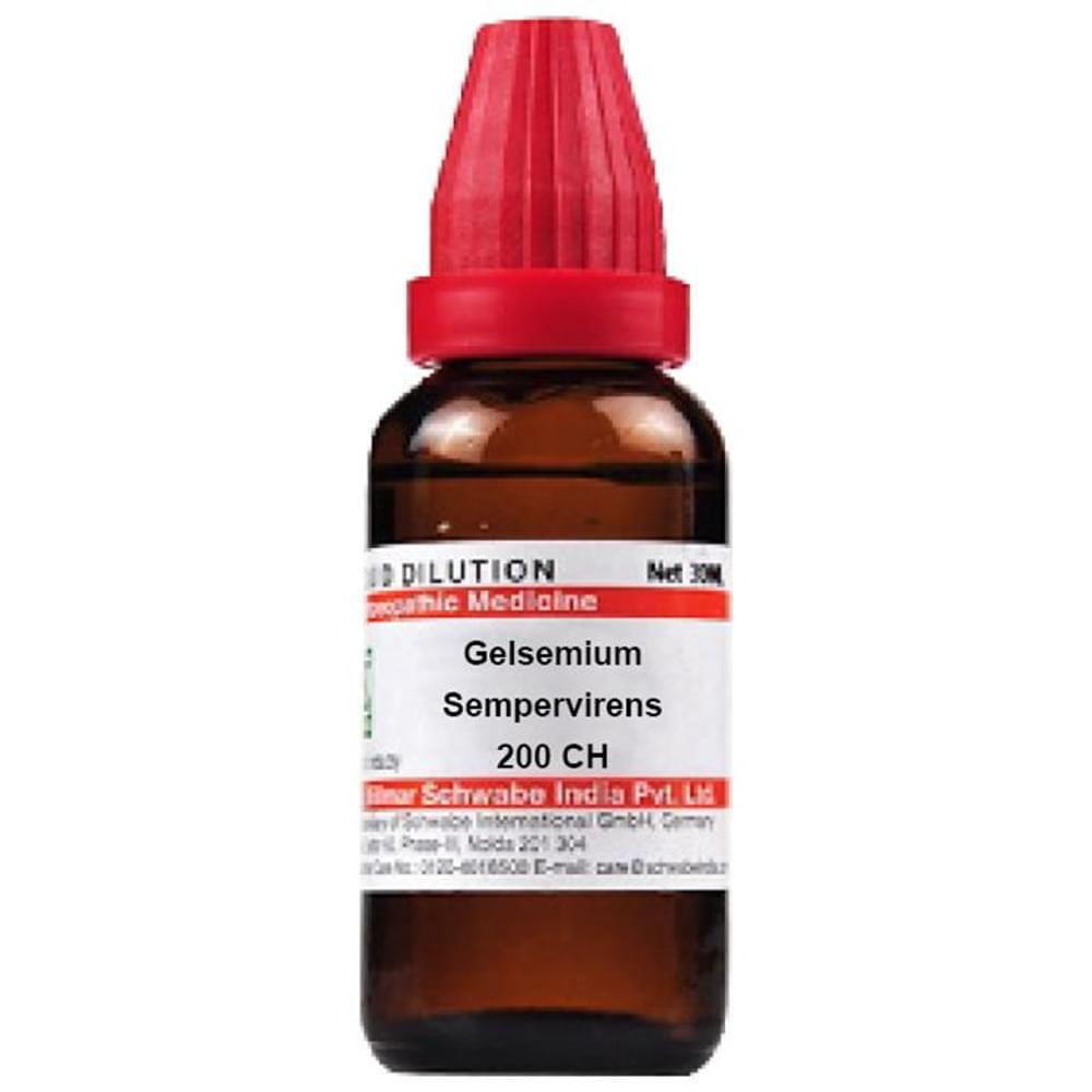 Dr Willmar Schwabe India Gelsemium Sempervirens 200 CH Dilution bottle of 30 ml Dilution Dr Willmar Schwabe India Gelsemium Sempervirens 200 CH Dilution bottle of 30 ml Dilution