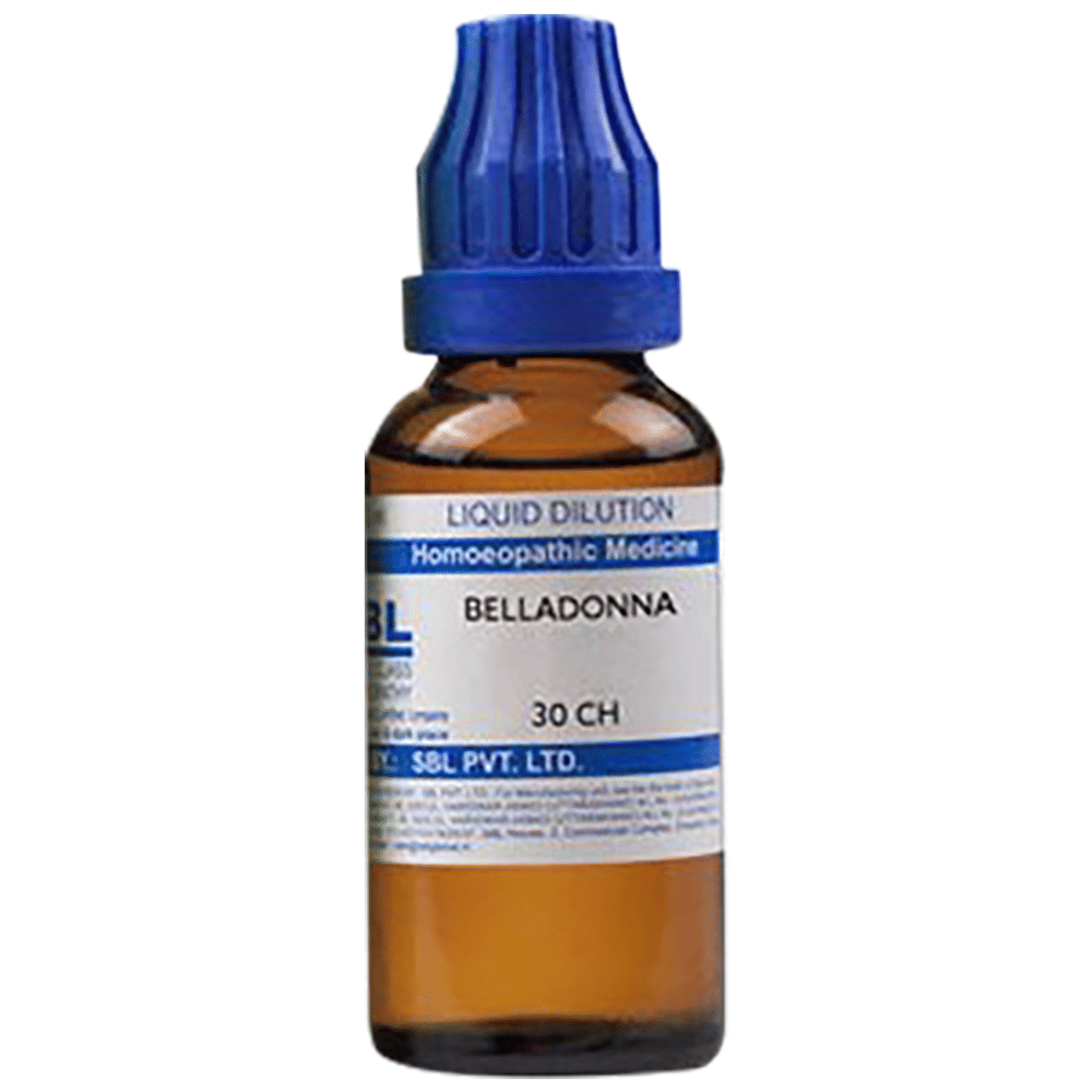 SBL Belladonna Dilution 30 CH bottle of 30 ml Dilution