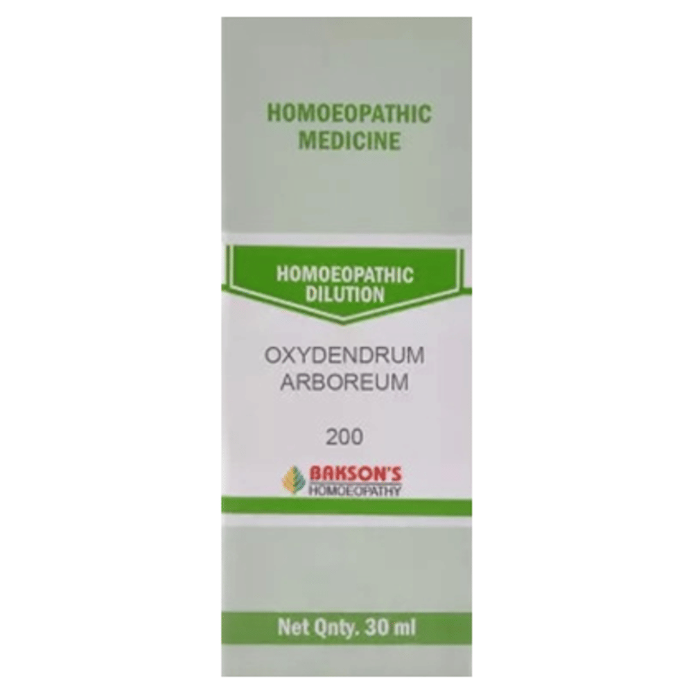 Bakson's Homeopathy Oxydendrum Arboreum Dilution 200 bottle of 30 ml Dilution
