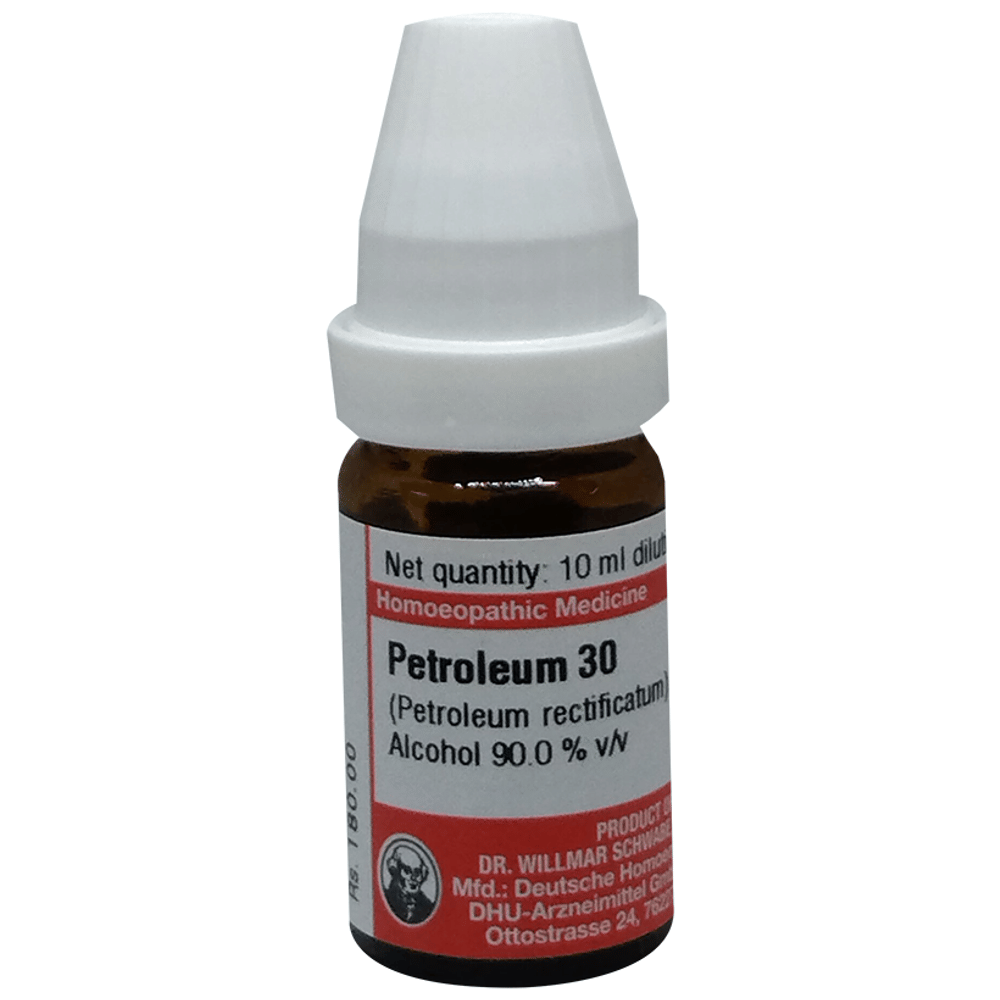 Dr Willmar Schwabe Germany Petroleum (Petroleum Rectificatum) Dilution 30 bottle of 10 ml Dilution
