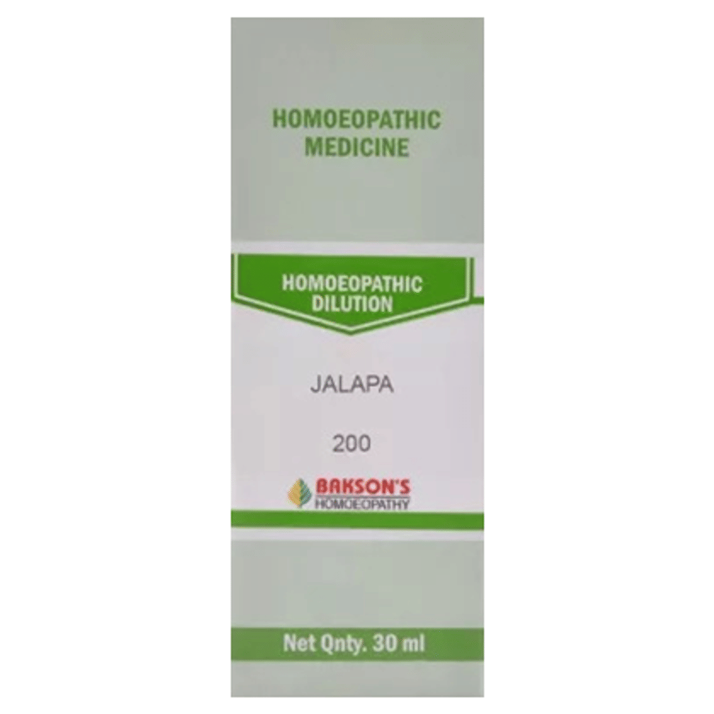 Bakson's Homeopathy Jalapa Dilution 200 bottle of 30 ml Dilution Bakson's Homeopathy Jalapa Dilution 200 bottle of 30 ml Dilution