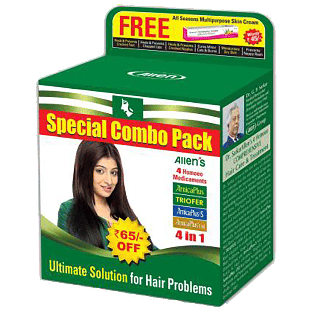 Allen Laboratories Arnica Plus Triofer 4 in 1 Special Combo Pack combo pack of 5 Packs