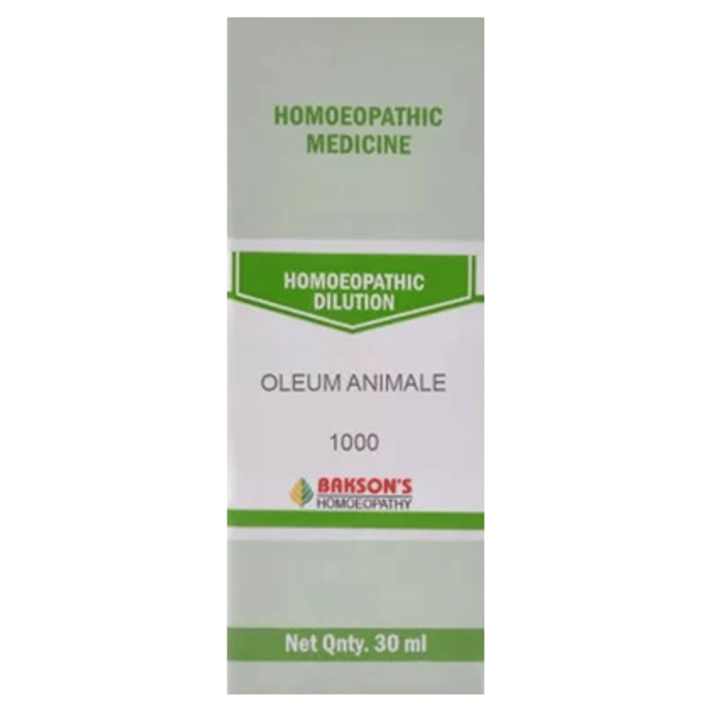 Bakson's Homeopathy Oleum Animale Dilution 1000 CH bottle of 30 ml Dilution