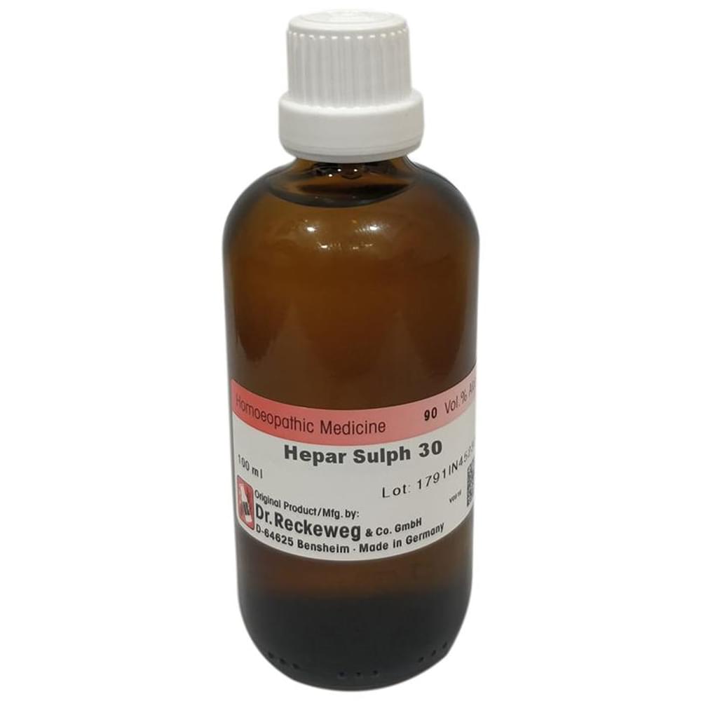 Dr. Reckeweg Hepar Sulphur Dilution 30 CH bottle of 100 ml Dilution Dr. Reckeweg Hepar Sulphur Dilution 30 CH bottle of 100 ml Dilution