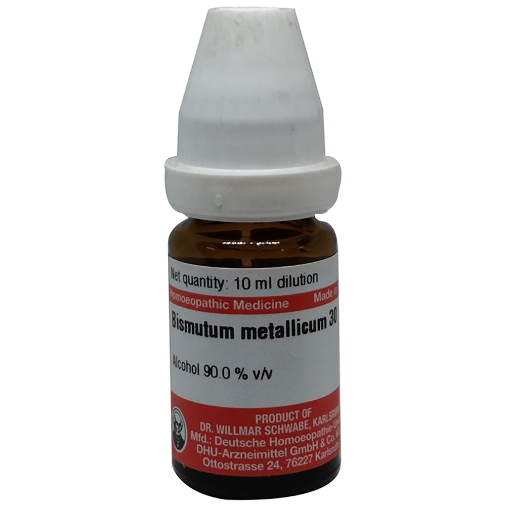 Dr Willmar Schwabe Germany Bismutum Metallicum Dilution 30 bottle of 10 ml Dilution