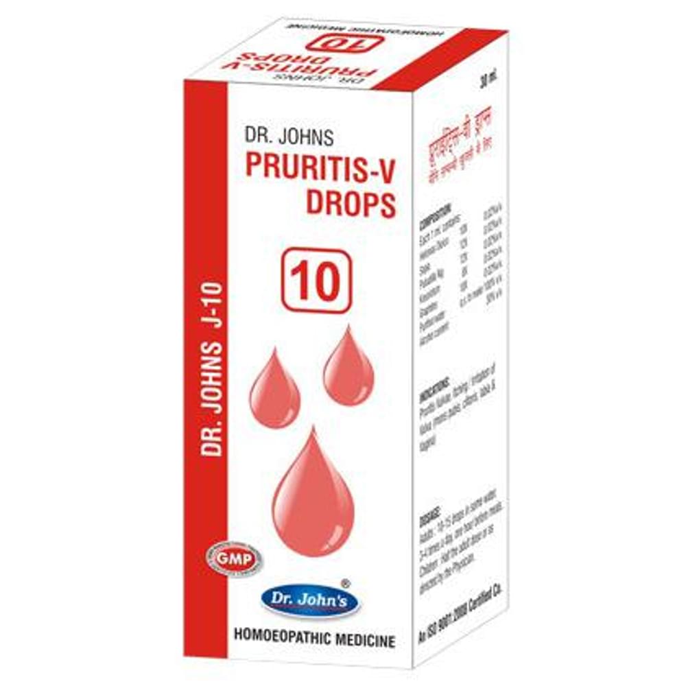 Dr. Johns J-10 Pruritus-V Drop bottle of 30 ml Drop Dr. Johns J-10 Pruritus-V Drop bottle of 30 ml Drop