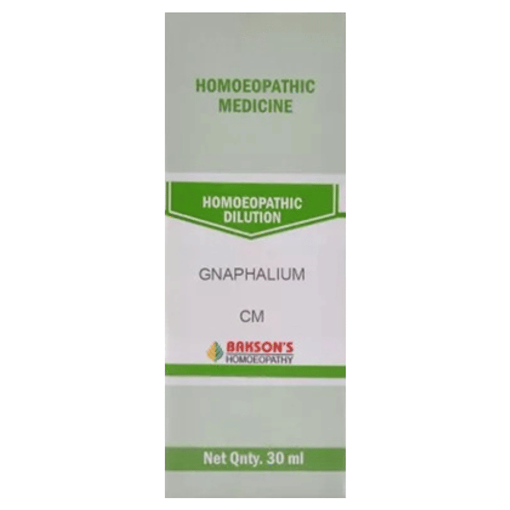 Bakson's Homeopathy Gnaphalium Dilution CM bottle of 30 ml Dilution