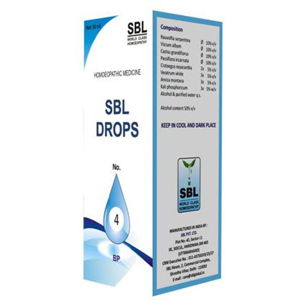 SBL Drops No. 4 (For BP) bottle of 30 ml Drop
