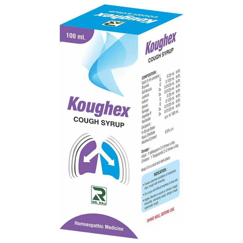 Dr. Raj Koughex Cough Syrup bottle of 100 ml Syrup Dr. Raj Koughex Cough Syrup bottle of 100 ml Syrup