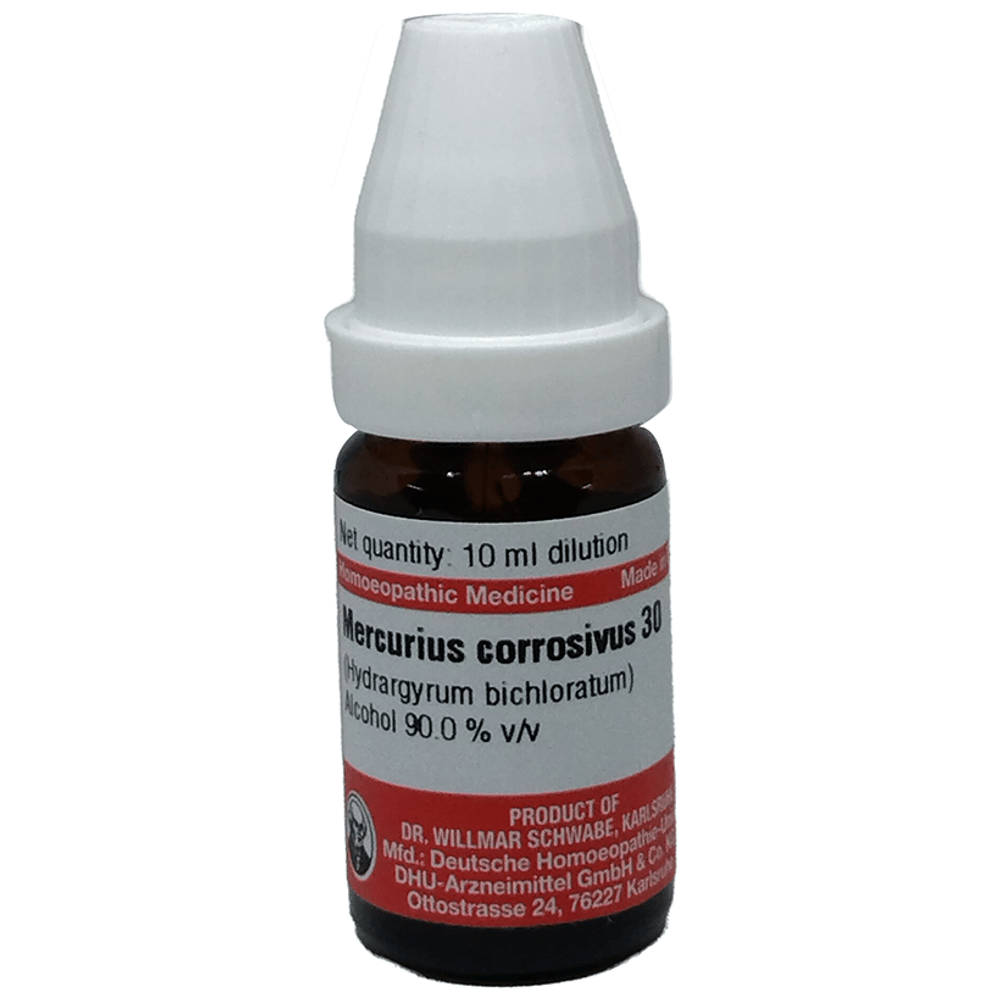 Dr Willmar Schwabe Germany Mercurius Corrosivus  (Hydrargyrum Bichloratum) Dilution 30 bottle of 10 ml Dilution