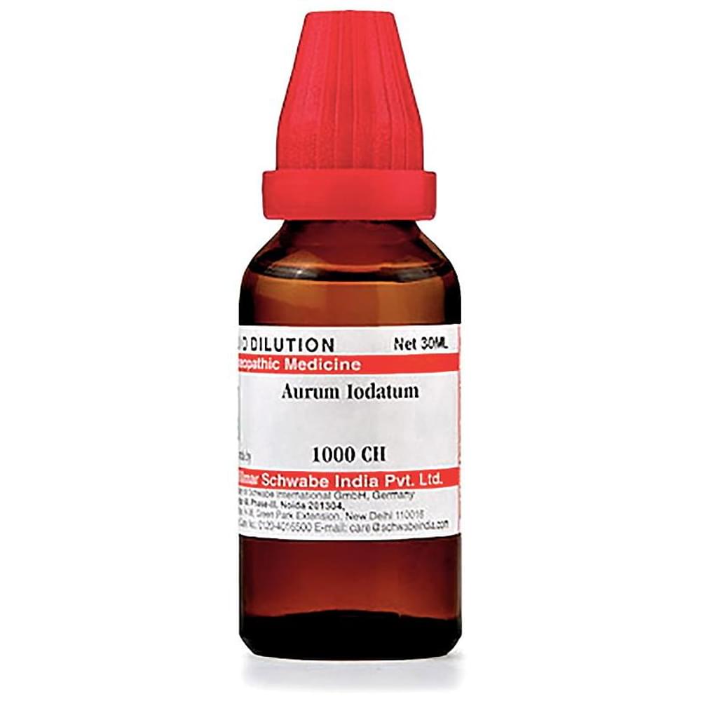 Dr Willmar Schwabe India Aurum Iodatum Dilution 1000 CH bottle of 30 ml Dilution