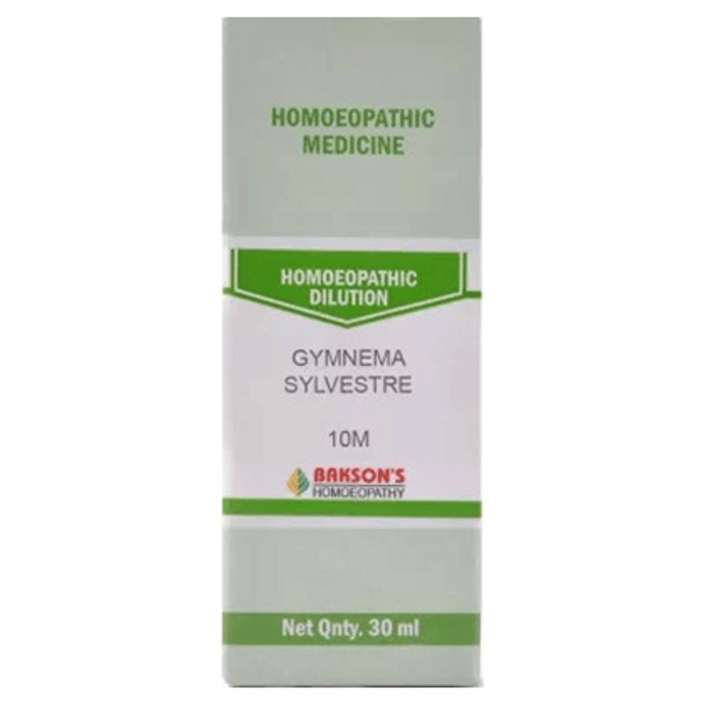 Bakson's Homeopathy Gymnema Sylvestre Dilution 10M bottle of 30 ml Dilution
