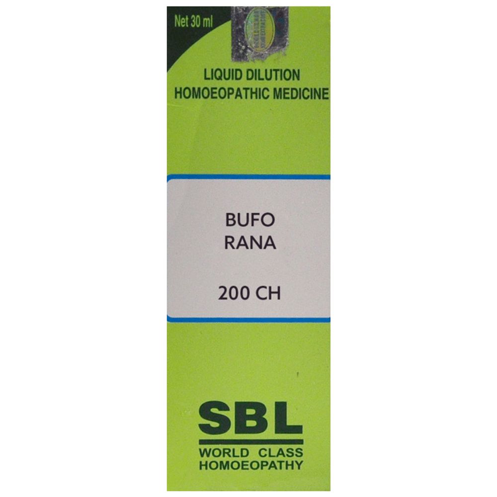 SBL Bufo Rana Dilution 200 CH bottle of 30 ml Dilution