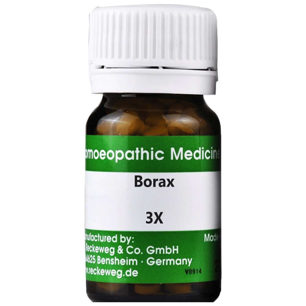 Dr. Reckeweg Borax Trituration Tablet 3X bottle of 20 gm Trituration Tablet