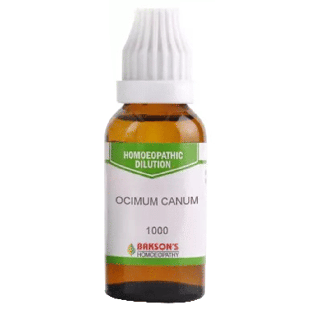 Bakson's Homeopathy Ocimum Canum Dilution 1000 CH bottle of 30 ml Dilution Bakson's Homeopathy Ocimum Canum Dilution 1000 CH bottle of 30 ml Dilution