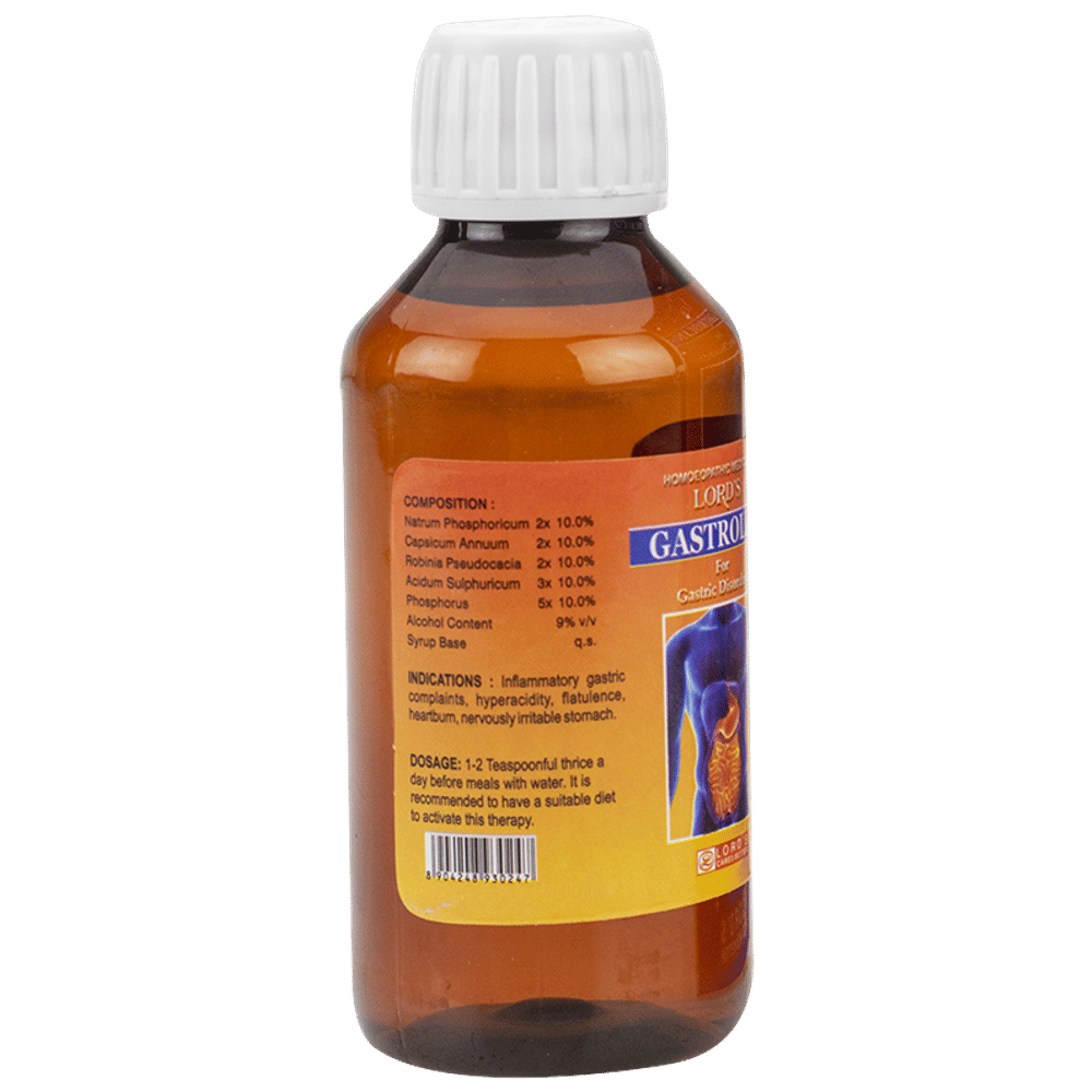 Lord's Gastrolin Syrup bottle of 115 ml Syrup
