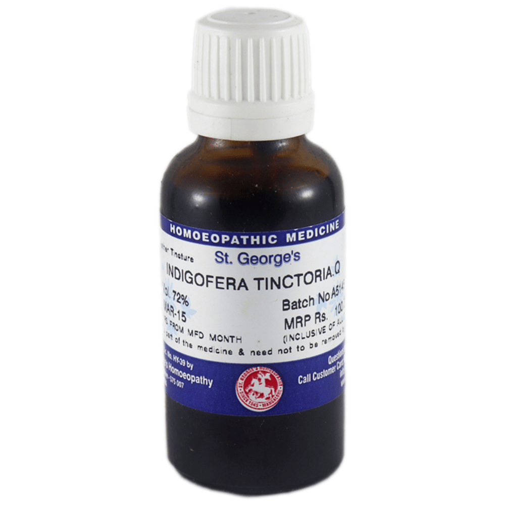 St. George‚Äôs Indigofera Tinctoria Mother Tincture Q bottle of 30 ml Mother Tincture