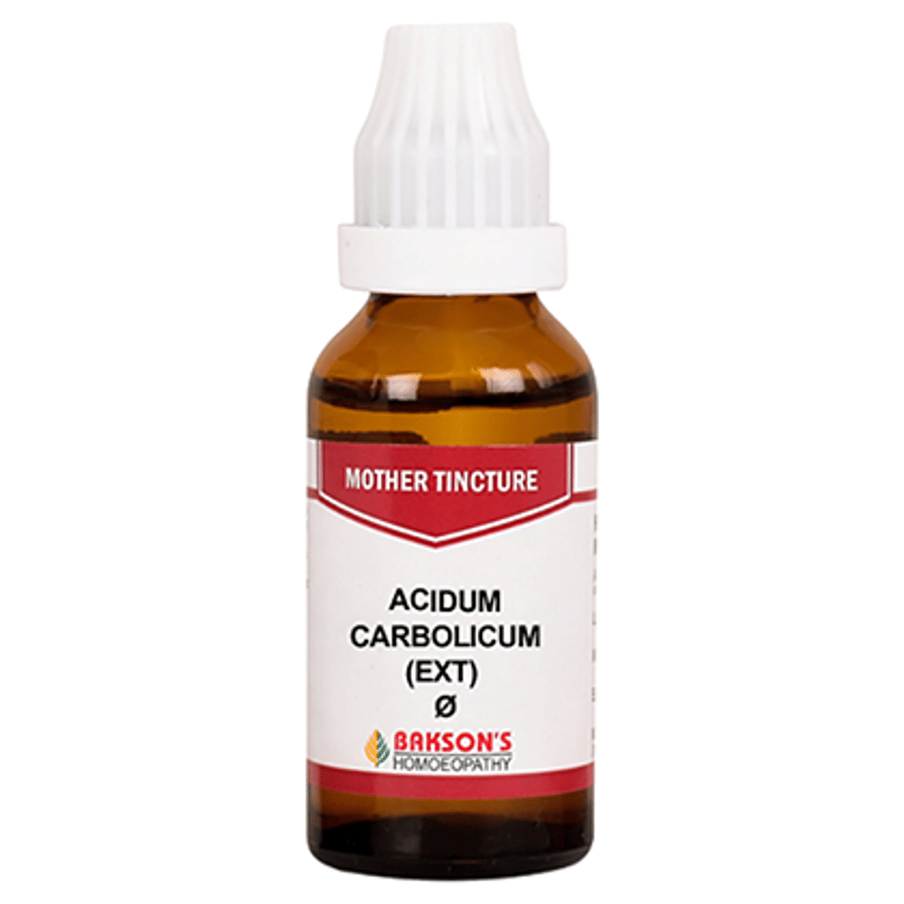 Bakson's Homeopathy Acidum Carbolicum (Ext) Mother Tincture Q bottle of 30 ml Mother Tincture Bakson's Homeopathy Acidum Carbolicum (Ext) Mother Tincture Q bottle of 30 ml Mother Tincture