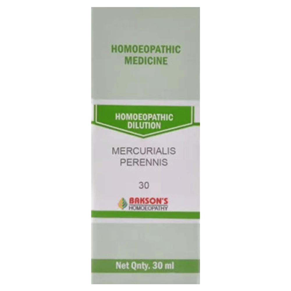 Bakson's Homeopathy Mercurialis Perennis Dilution 30 bottle of 30 ml Dilution