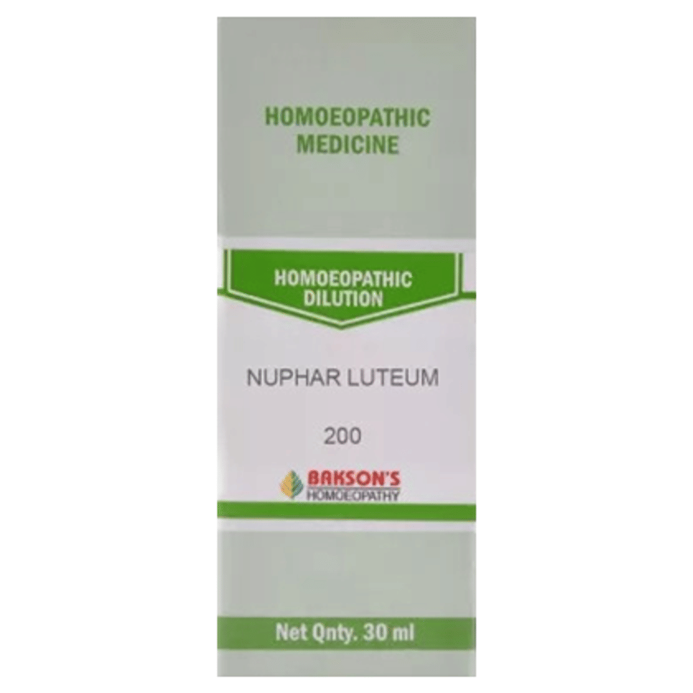 Bakson's Homeopathy Nuphar Luteum Dilution 200 bottle of 30 ml Dilution