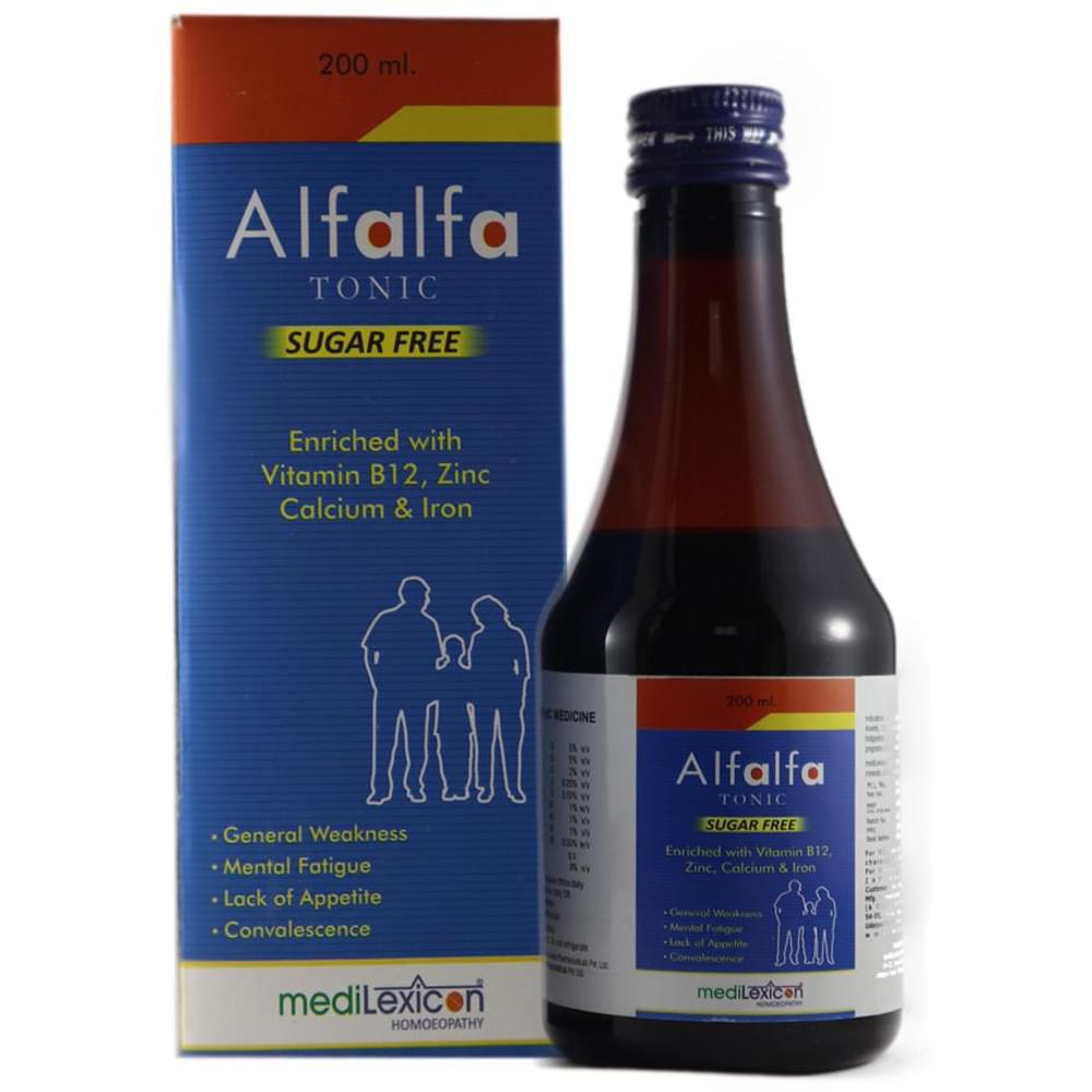 Medilexicon Alfalfa Sugar Free Tonic bottle of 200 ml Tonic