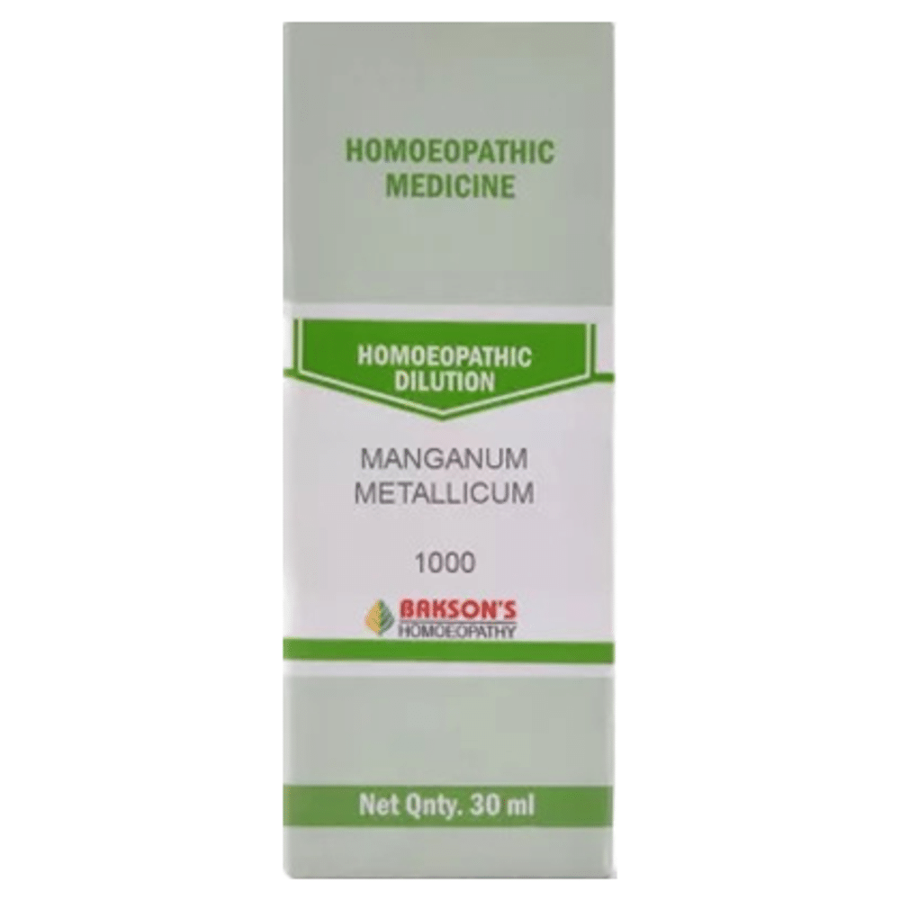 Bakson's Homeopathy Manganum Metallicum Dilution 1000 CH bottle of 30 ml Dilution