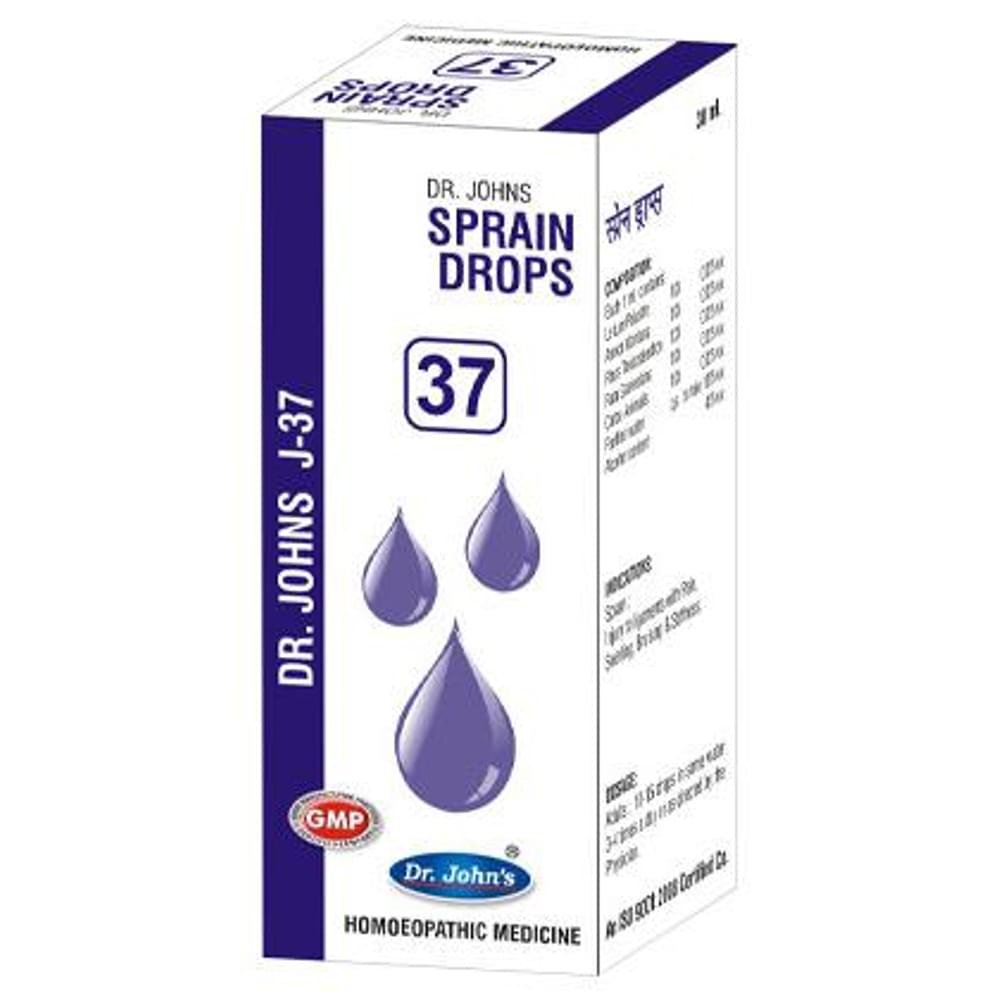 Dr. Johns J-37 Sprain Drop bottle of 30 ml Drop Dr. Johns J-37 Sprain Drop bottle of 30 ml Drop