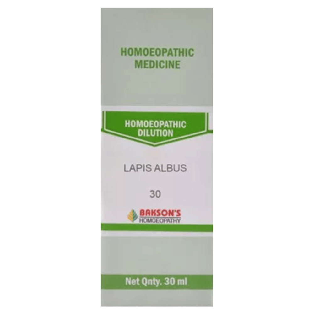 Bakson's Homeopathy Lapis Albus Dilution 30 bottle of 30 ml Dilution