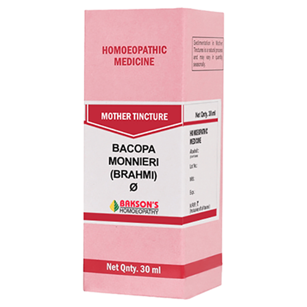 Bakson's Homeopathy Bacopa Monnieri (Brahmi) Mother Tincture Q bottle of 30 ml Mother Tincture