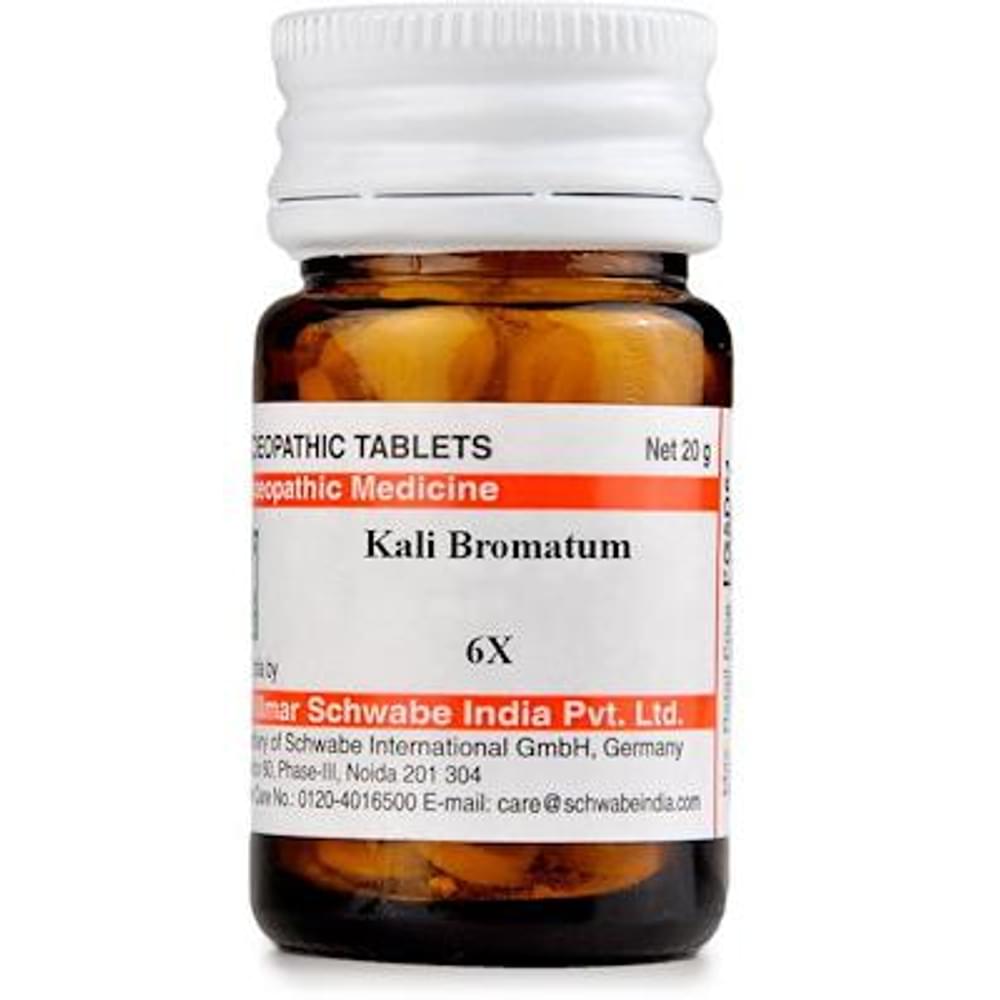 Dr Willmar Schwabe India Kali Bromatum Trituration Tablet 6X bottle of 20 gm Trituration Tablet