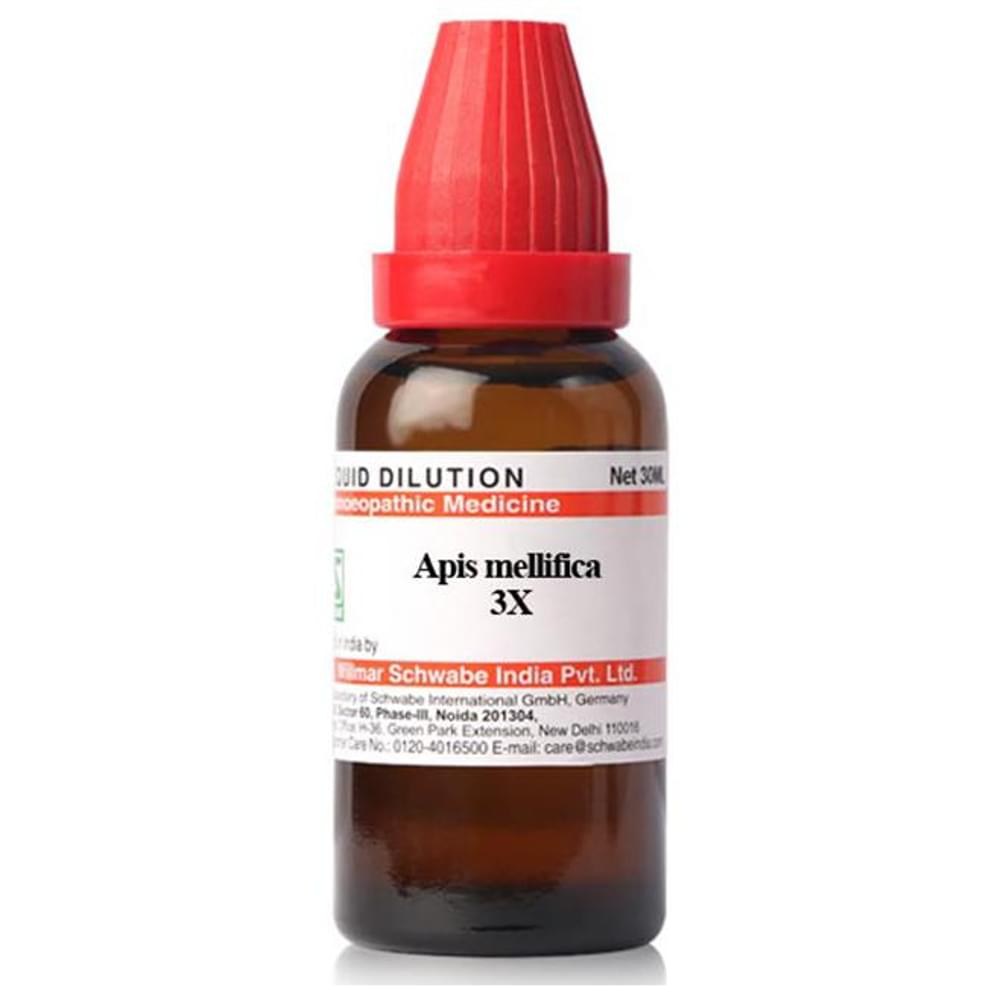 Dr Willmar Schwabe India Apis Mellifica Dilution 3X bottle of 30 ml Dilution