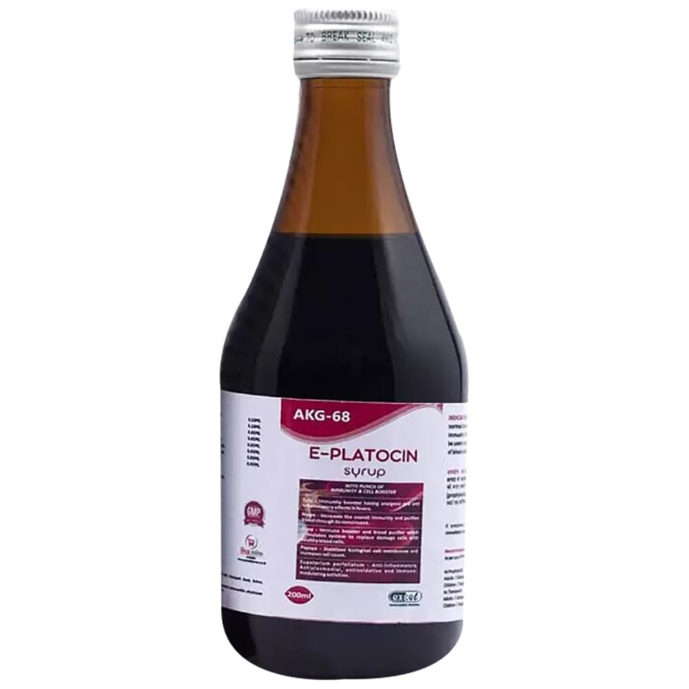 Excel AKG 68 E-Platocin Syrup bottle of 200 ml Syrup