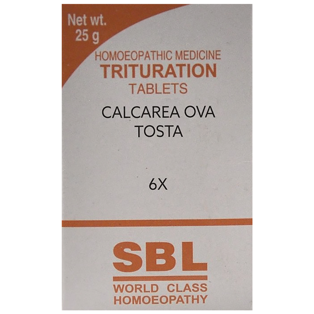 SBL Calcarea Ova Testa Trituration Tablet 6X bottle of 25 gm Trituration Tablet