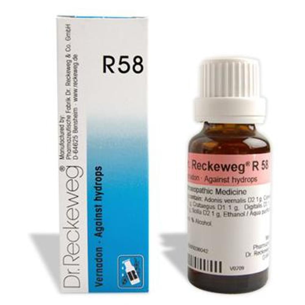Dr. Reckeweg R58 Against Hydrops Drop bottle of 22 ml Drop Dr. Reckeweg R58 Against Hydrops Drop bottle of 22 ml Drop
