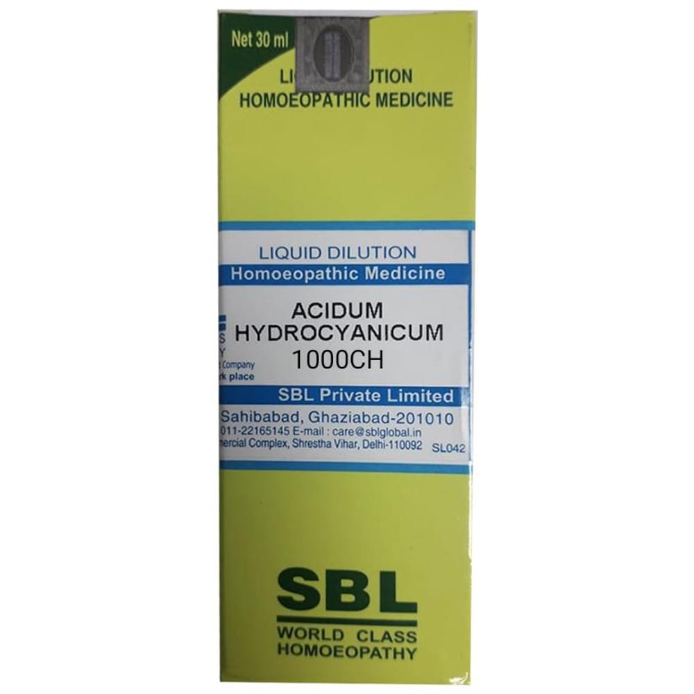 SBL Acidum Hydrocyanicum Dilution 1000 CH bottle of 30 ml Dilution