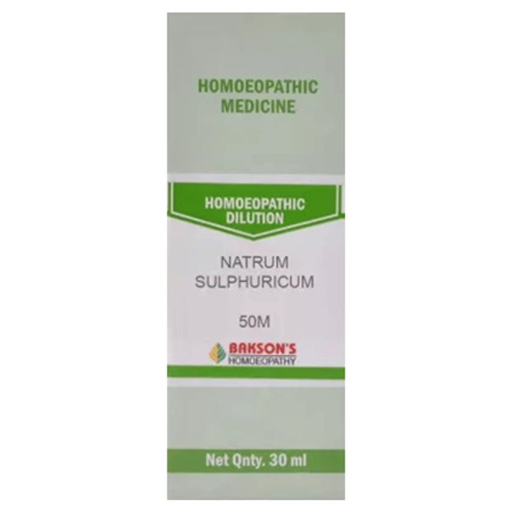 Bakson's Homeopathy Natrum Sulphuricum Dilution 50M bottle of 30 ml Dilution