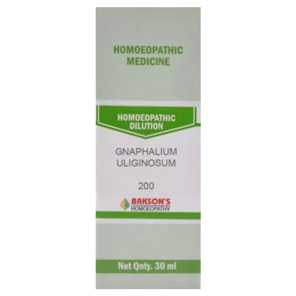 Bakson's Homeopathy Gnaphalium Uliginosum Dilution 200 bottle of 30 ml Dilution