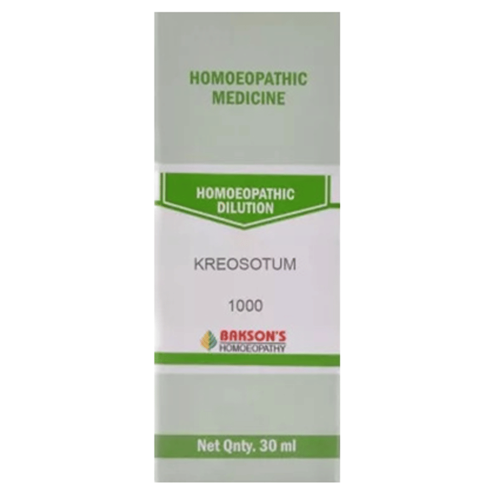 Bakson's Homeopathy Kreosotum Dilution 1000 CH bottle of 30 ml Dilution