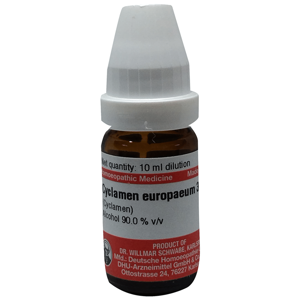 Dr Willmar Schwabe Germany Cyclamen Europaeum Dilution 30 bottle of 10 dilutions