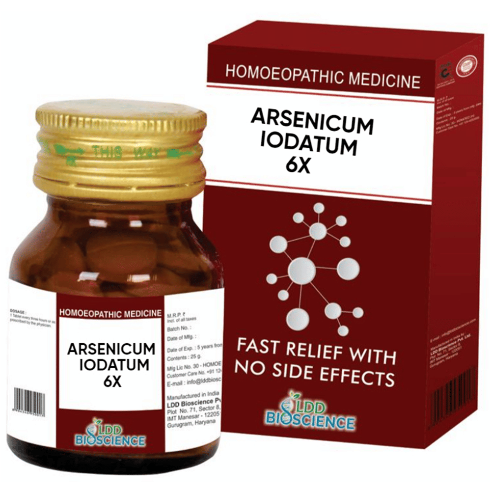 LDD Bioscience Arsenicum Iodatum 6X bottle of 25 gm Tablet