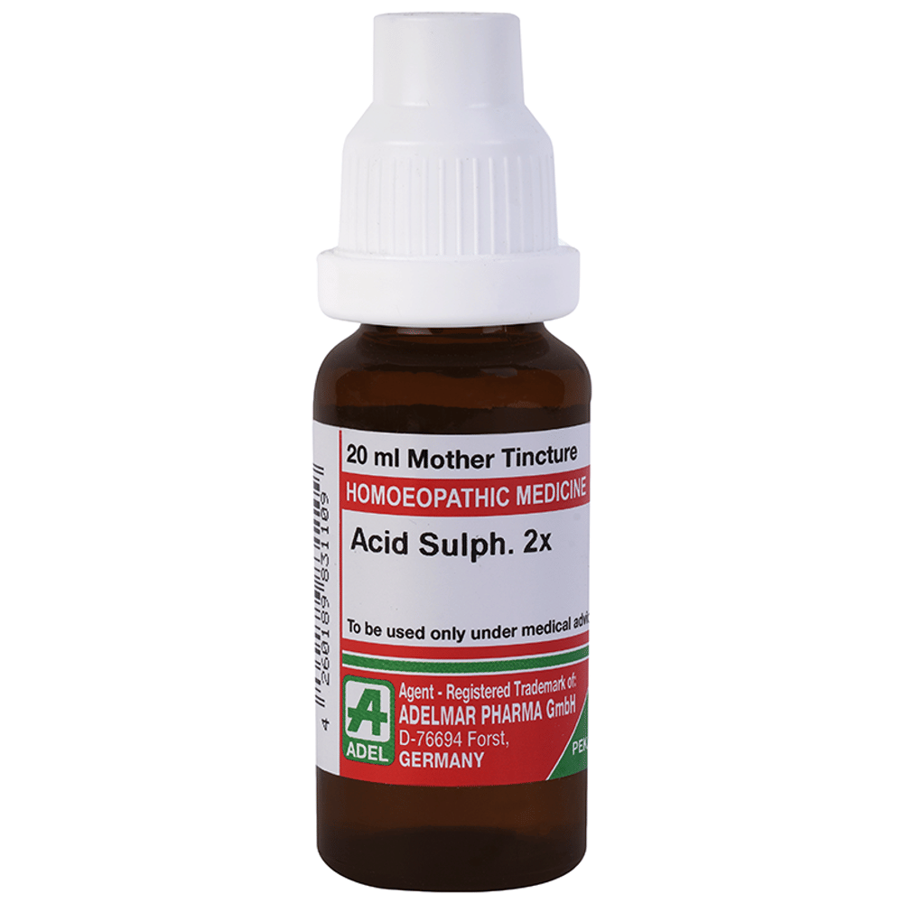 ADEL Acid Sulph. 2X Mother Tincture bottle of 20 ml Mother Tincture