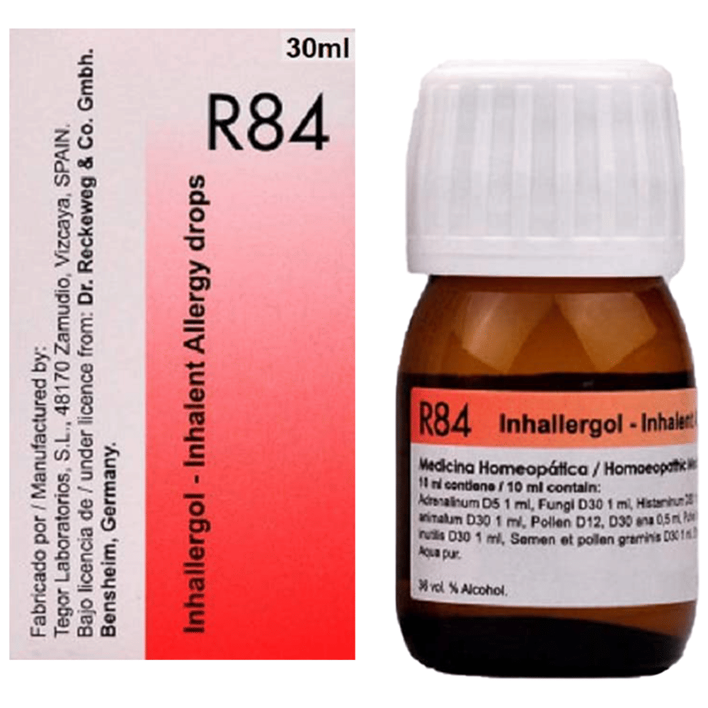 Dr. Reckeweg R84 Inhalent Allergy Drop bottle of 30 ml Drop Dr. Reckeweg R84 Inhalent Allergy Drop bottle of 30 ml Drop