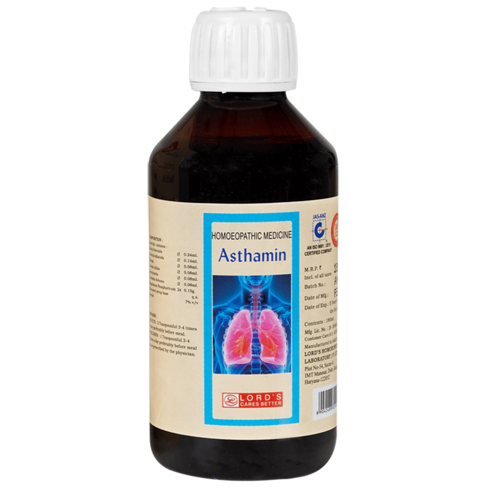 Lord's Asthamin Syrup bottle of 180 ml Syrup Lord's Asthamin Syrup bottle of 180 ml Syrup