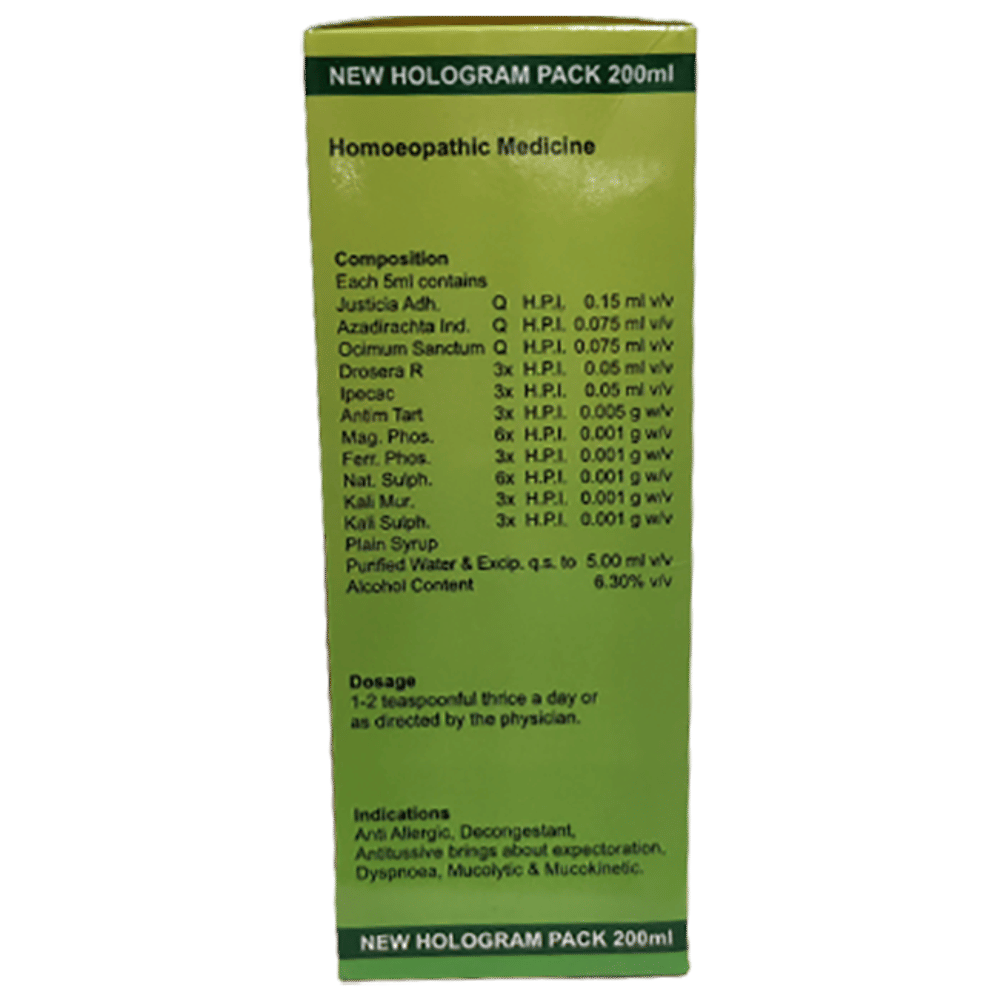 Dr. Wellmans Kofnac Cough Syrup bottle of 200 ml Syrup