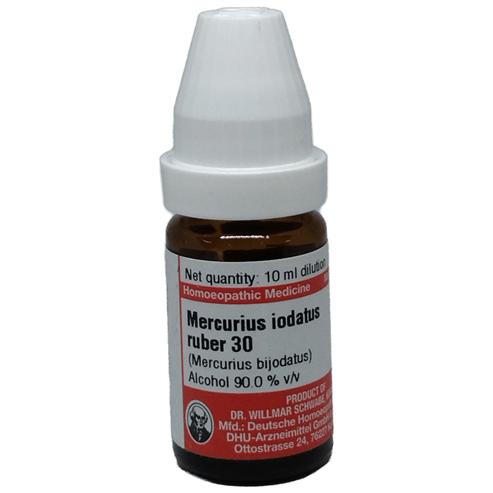 Dr Willmar Schwabe Germany Mercurius Iodatus Ruber (Mercurius Bijodatus) Dilution 30 bottle of 10 ml Dilution