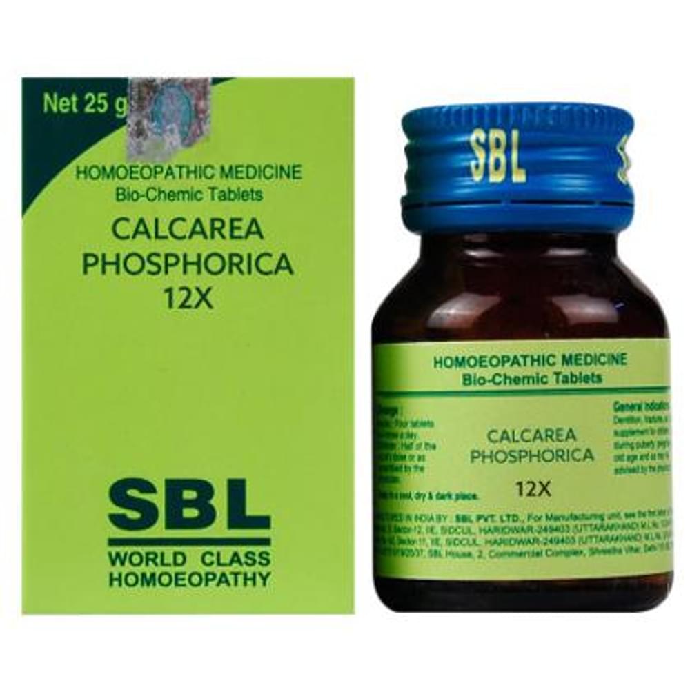 SBL Calcarea Phosphorica Biochemic Tablet 12X bottle of 25 gm Biochemic Tablet