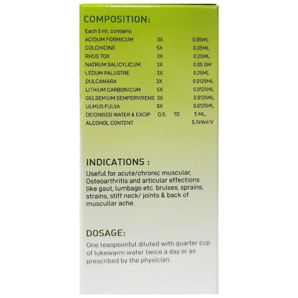 LDD Bioscience Rheuma Rite Syrup bottle of 115 ml Syrup