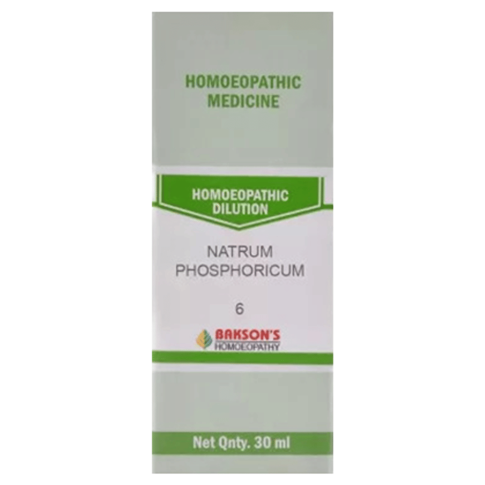 Bakson's Homeopathy Natrum Phosphoricum Dilution 6 CH bottle of 30 ml Dilution Bakson's Homeopathy Natrum Phosphoricum Dilution 6 CH bottle of 30 ml Dilution