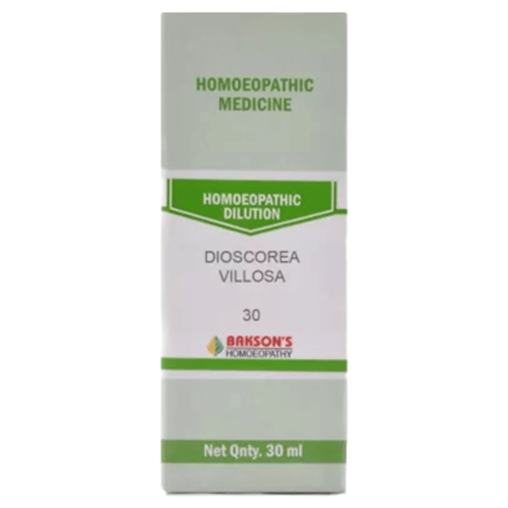 Bakson's Homeopathy Dioscorea villosa Dilution 30 bottle of 30 ml Dilution