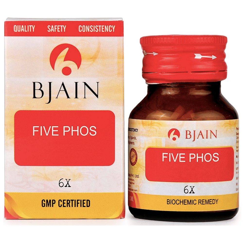 Bjain Five Phos Biochemic Tablet 6X bottle of 25 gm Biochemic Tablet Bjain Five Phos Biochemic Tablet 6X bottle of 25 gm Biochemic Tablet